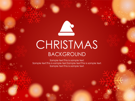 きらきらした雪の結晶背景（赤） 背景,フワフワ,フレーム,赤,グラデーション,円,光,キラキラ,クリスマス,冬のイラスト素材