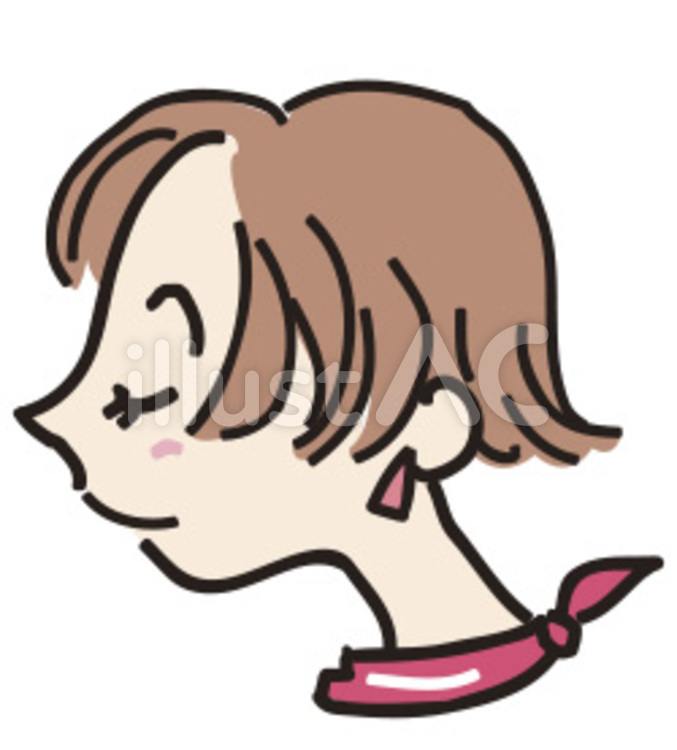 女性の横顔 女性,女の人,人物のイラスト素材