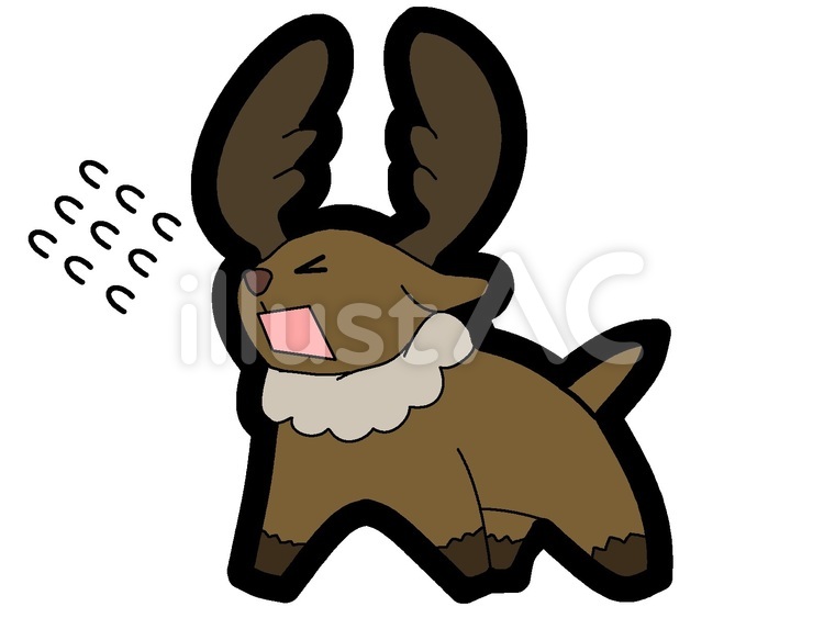 焦るかわいいトナカイのアイコン トナカイ,動物,角のイラスト素材