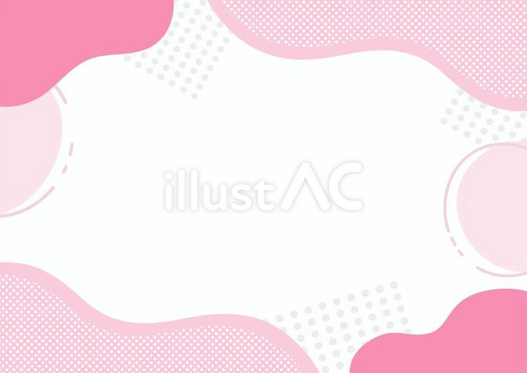 春のフレーム　ピンクの手描きの背景 春,背景,フレームのイラスト素材