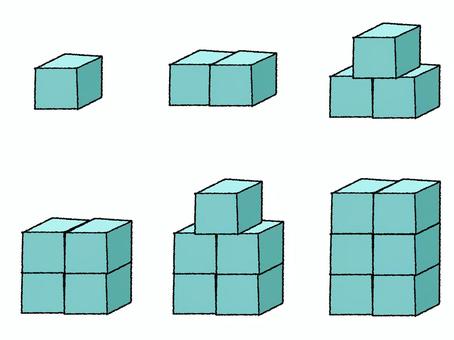 Illustration, building block, dimensional, space, 
