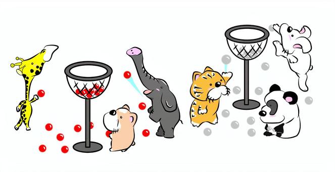 Animal athletic meeting ball cup, JPG Animal athletic meeting ball cup, गेंद टॉस, एथलेटिक मिलने, पशु, JPG