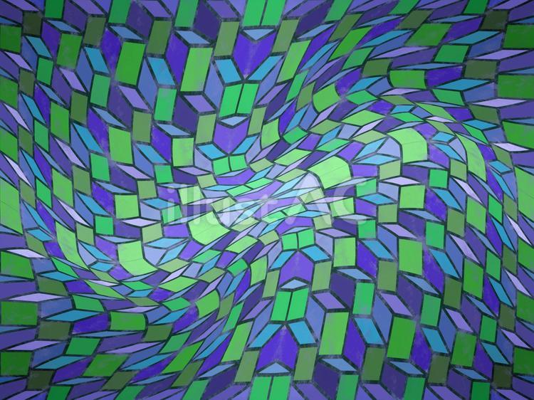ねじれた四角形の幾何学模様の背景(青） 背景,幾何学模様,青のイラスト素材