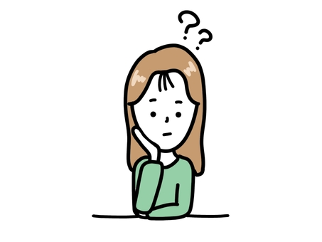 悩む/考える/疑問 悩む,考える,困る,解決策,アイデア,女性,主婦,お姉さん,理解,戸惑うのイラスト素材