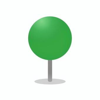 丸ピン（緑・影あり） 丸ピン,マップピン,押しピン,緑,影あり,シンプル,かわいい,地図,位置情報,現在地のイラスト素材