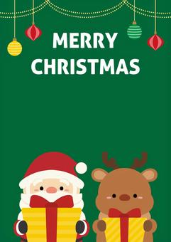 クリスマスのサンタとプレゼントの背景05 クリスマス,オーナメント,サンタクロース,クリスマスプレゼント,背景,フレーム,サンタ,プレゼント,クリスマスオーナメント,枠のイラスト素材