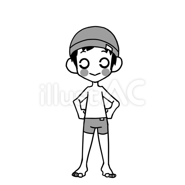 水着（男の子•子供） 水着,子供,水泳のイラスト素材