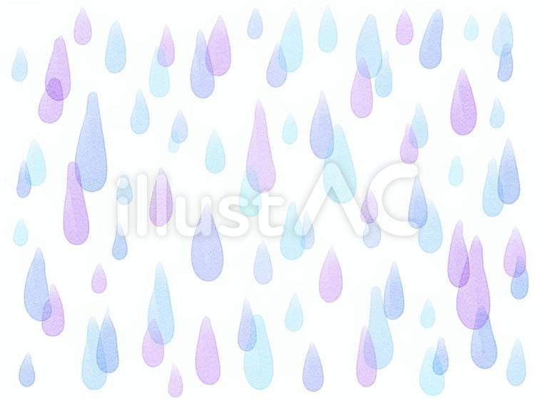 手描き水彩風の雨の柄 背景,模様,雨のイラスト素材