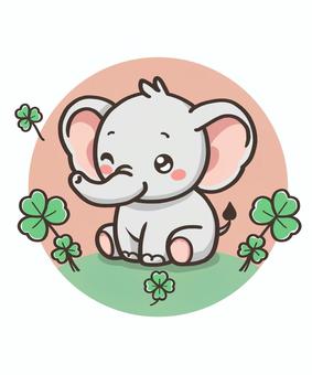 The Elephant and the Clover, JPG and PNG The Elephant and the Clover, elephant, animal, creatures, JPG and PNG