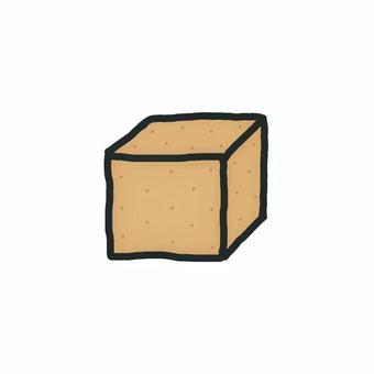 Illustration, cube sugar, raw sugar, sugar, 