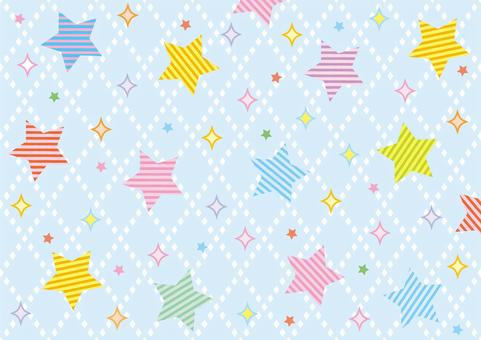 Illustration, star, star pattern, argyle pattern, 