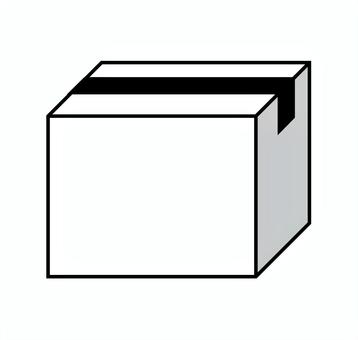 段ボール（線画） 段ボール箱,ダンボール,箱,梱包箱,宅配便,配送,アイコン,運送,物流,配達のイラスト素材