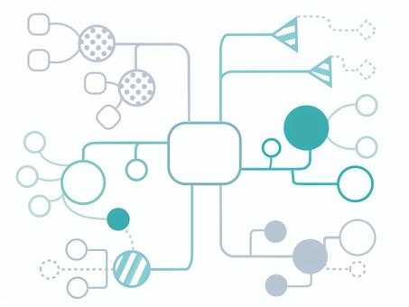 マインドマップ3 マインドマップ,丸,思考,ビジネス,フレームワークのイラスト素材