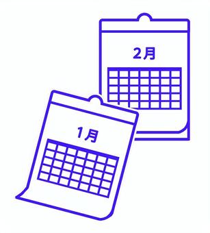 插圖, 日曆, 時間表, 簡單, 