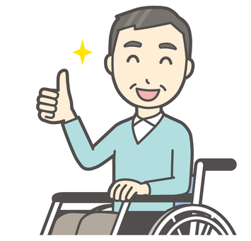 ニット中年男性-291-バスト  ニット中年男性-291-バスト 車いす,おじさん,男性,中年,お父さん,パパ,シニア,ミドルエイジ,人物,かわいいのイラスト素材