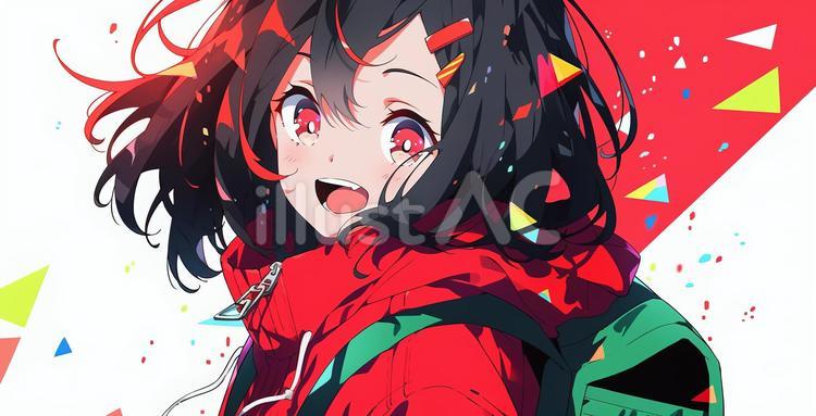 笑顔の女の子 女の子,人,かわいいのイラスト素材
