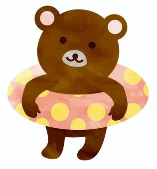 Floating ring animal bear, animal, bear, summer, JPG, PNG and AI