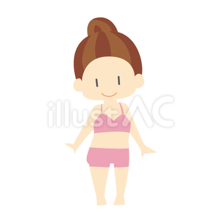 ダイエット-標準体型の女性 ダイエット,標準体型,女性のイラスト素材