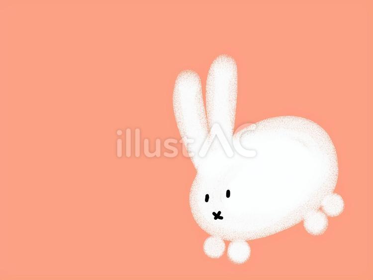 ゆるいうさぎのイラスト背景 ゆるい,うさぎ,年賀状のイラスト素材