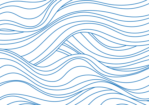 海や風をイメージした和風の曲線 和風,曲線,ライン,海,波,青色,背景のイラスト素材