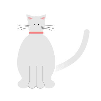 白い猫 白い猫 ネコ,動物,ペットのイラスト素材