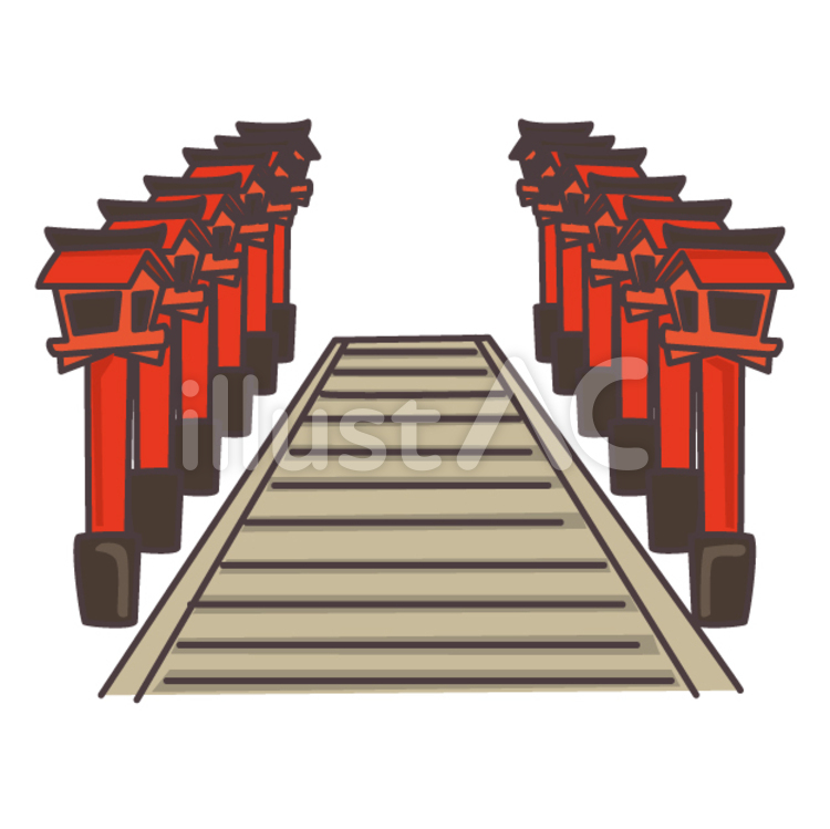 階段と灯篭 階段,灯篭,景色のイラスト素材
