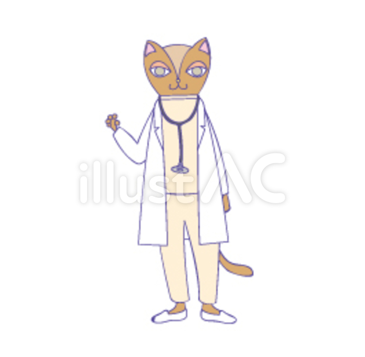 猫のお医者さん 猫,医者,病院のイラスト素材