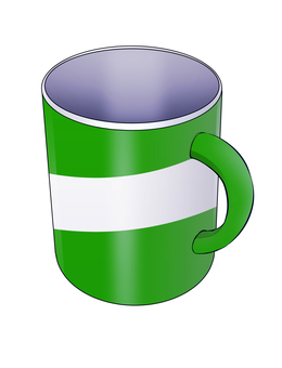 コップ・ストライプ柄/cup コップ,一本筋,白,ステンレス,カップ,柄,おしゃれ,アイコン,パーツ素材,パーツのイラスト素材