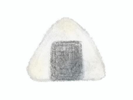 おにぎりのイラスト おにぎり,おむすび,食べ物,食事,挿絵,手描き,優しい,イラスト,可愛い,やわらかいのイラスト素材