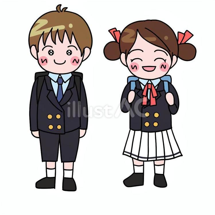 小学生 人物,小学生,入学のイラスト素材