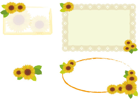 A sunflower memo card, sunflower, flower, banner, JPG, PNG and AI