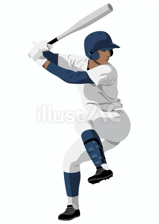 高校野球「バッター」34 高校野球,野球,野球部のイラスト素材