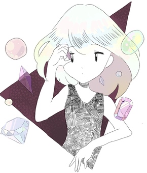 Illustration, gem, people, girl, JPG