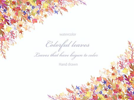 Watercolor frame of wildflowers and autumn leaves, JPG, PNG and AI Watercolor frame of wildflowers and autumn leaves, autumn leaves, frame, watercolor, JPG, PNG and AI