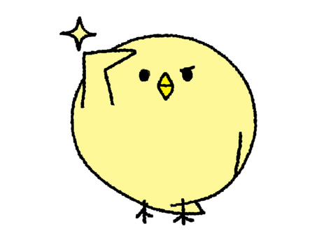 敬礼するひよこ ひよこ,敬礼,挨拶,可愛い,pop調,手描き,挿絵,ワンポイント,素材,商用可のイラスト素材