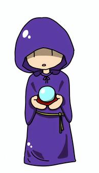 中世ファンタジーのシンプルな占い師 中世ファンタジーのシンプルな占い師 村人,モブ,npc,中世風,ファンタジー,人狼,男性,女性,rpg,シンプルのイラスト素材