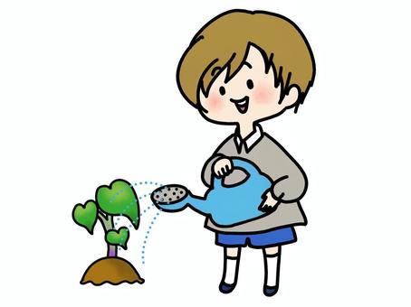 Illustration, мальчик, слезотечение, возделывание, 
