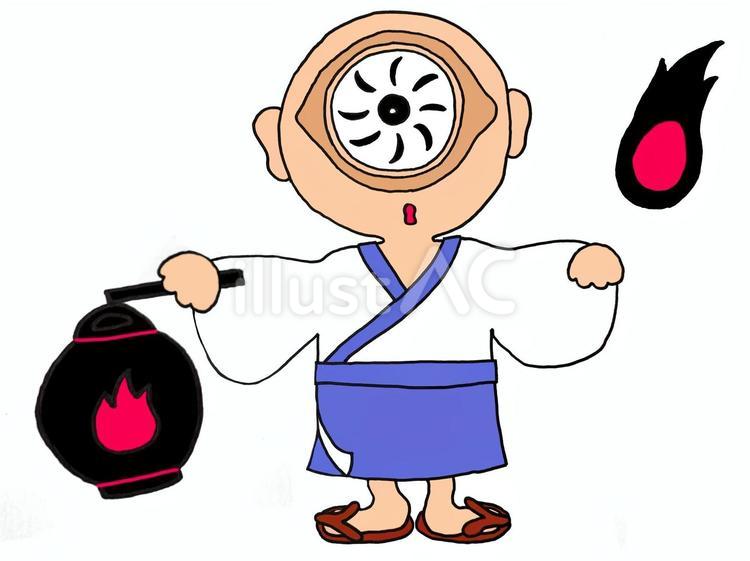 1つ目小僧 1つ目小僧,妖怪,ちょうちんのイラスト素材