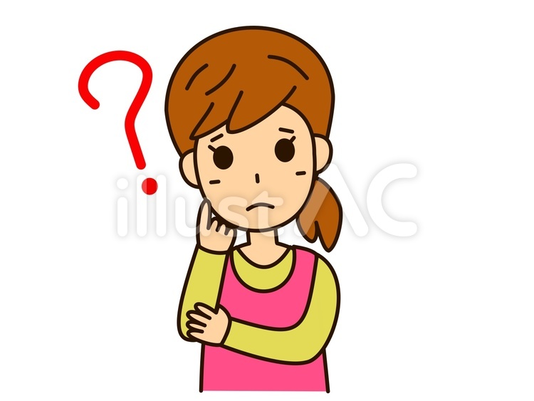 疑問を感じる主婦 主婦,母親,疑問のイラスト素材