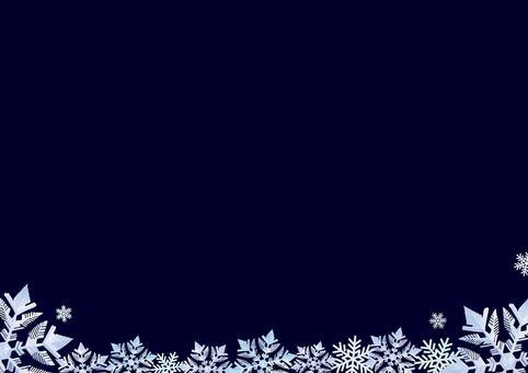 雪の結晶 night 雪,冬,結晶,フレーム,枠,背景,雪の結晶,キラキラ,飾り罫,幻想的のイラスト素材