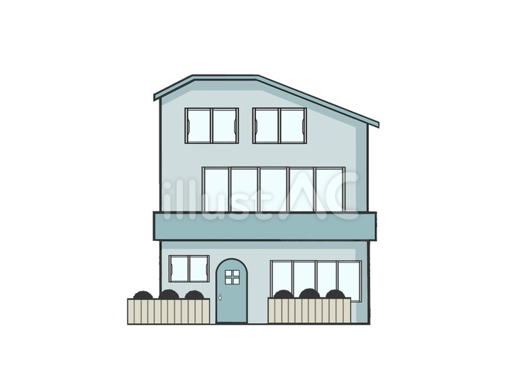 新築二階建ての家（マイホーム） 家,マイホーム,屋根のイラスト素材