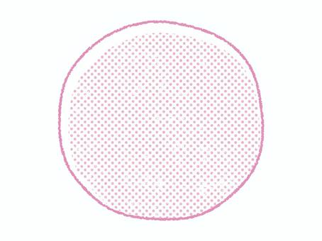 版画風丸フレーム04 フレーム,囲み,枠,囲み枠,背景枠,版画風,にじみ線,手書き,もこもこ,かわいいのイラスト素材