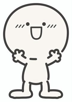 うれしい笑顔のシンプルな人物 うれしい笑顔のシンプルな人物 嬉しい,喜ぶ,笑う,笑顔,シンプル,人物,動作,かわいい,イラスト,素材のイラスト素材