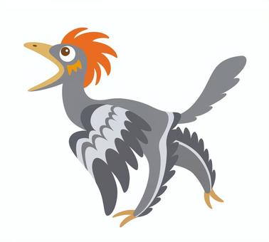 アンキオルニス-グレー 恐竜,アンキオルニス,古代生物,古生物,動物,爬虫類,ジュラ紀,羽毛恐竜,原鳥類恐竜のイラスト素材