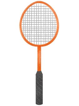 赤いバドミントンラケット バドミントンラケット,バドミントン,ラケット,スポーツ,球技,運動,バドミントン部,運動部,部活,クラブ活動のイラスト素材