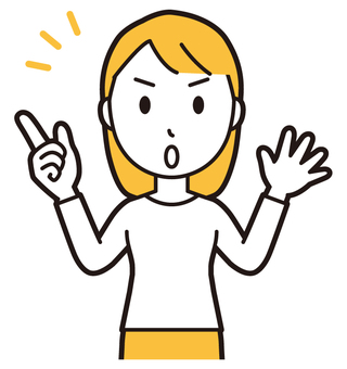  ロングヘア女性(黄)-533-バスト