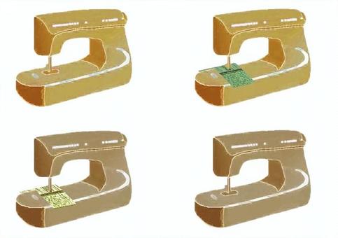 ミシン ミシン,裁縫,刺繍,縫う,ソーイング,針,糸,布,生地,機械のイラスト素材