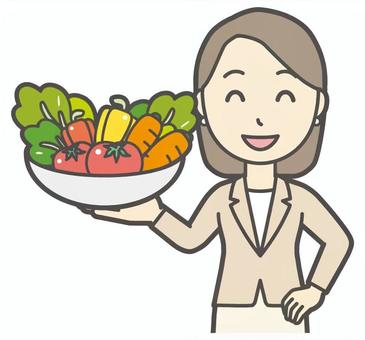  カジュアルスーツ女性-088-バスト 野菜,会社員,女性,スーツ,ビジネス,仕事,ol,人,大人,ビジネスウーマンのイラスト素材