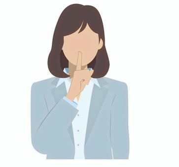 守秘義務、沈黙の女性 しーっ,静かに,女性,秘密,内緒,ジェスチャー,ビジネスウーマン,人差し指,沈黙,守秘義務のイラスト素材