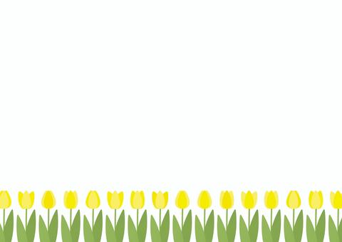 黄色いチューリップ、春の花のイラスト素材 春,花,チューリップ,背景,入学,入学式,入園式,入園,4月,行事のイラスト素材
